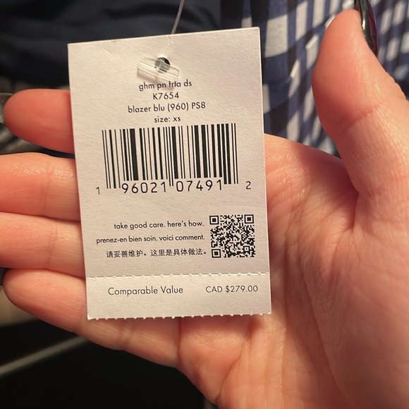 Kate Spade Gingham Dress in Blazer Blue Size XS - Picture 5 of 6